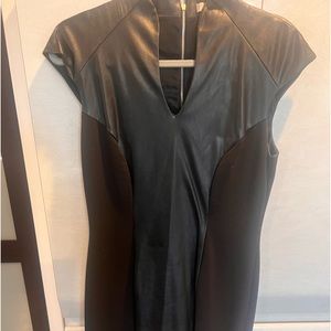 Used great condition - New York and Company faux black letter dress